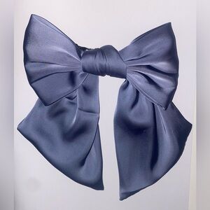 Beautiful Blue Bowknot Silk Satin Big Bow Hair Clip | SIZE: OS/L